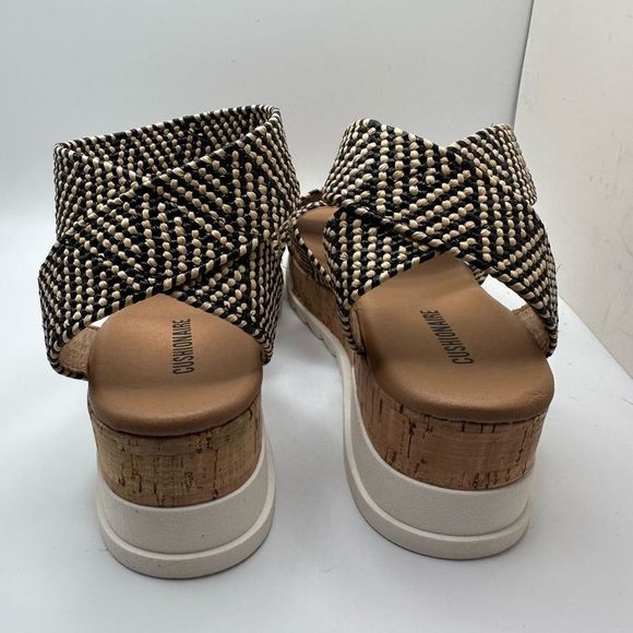 CUSHIONAIRE Women's Cork Wedge Sandal 7.5 RAFFIA - Picture 4 of 7